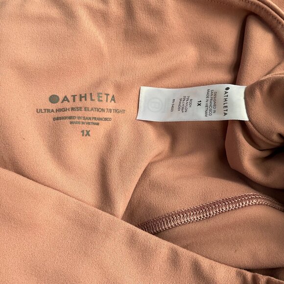 Athleta Leggings Elevation Ultra High Rise 7/8 Salmon (1X) - Picture 5 of 8